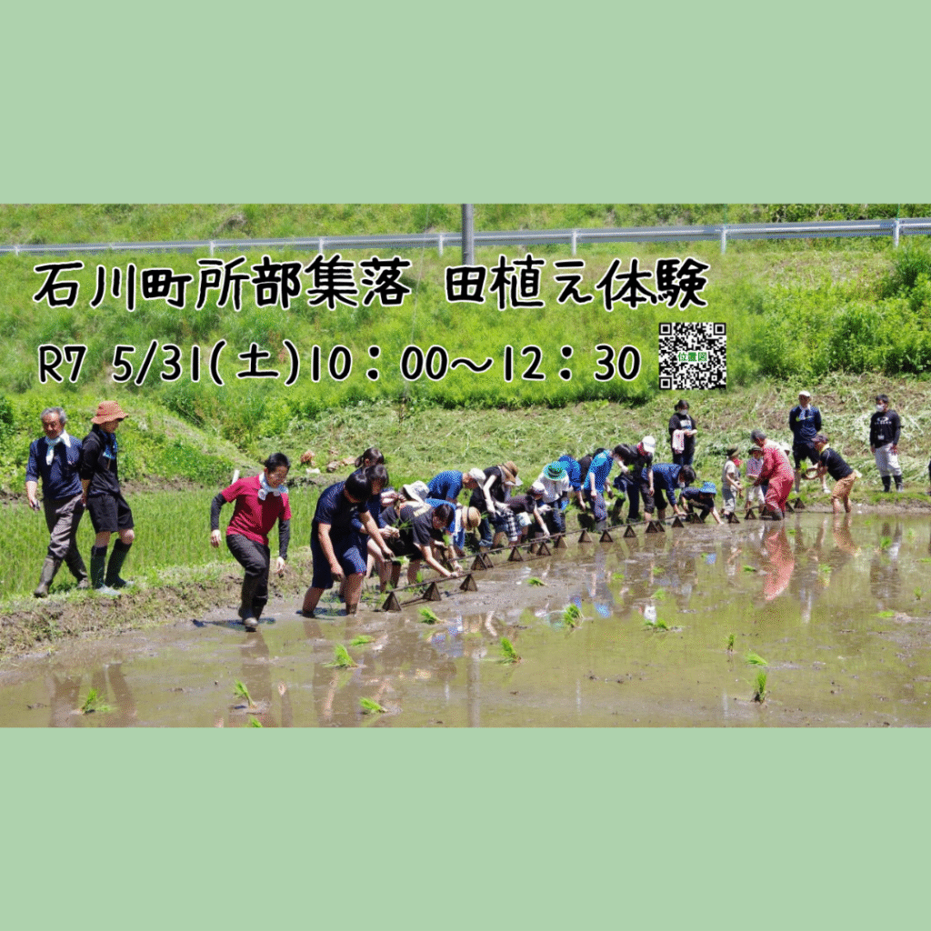 【5/31(土)開催】石川町所部集落田植え体験参加者募集！